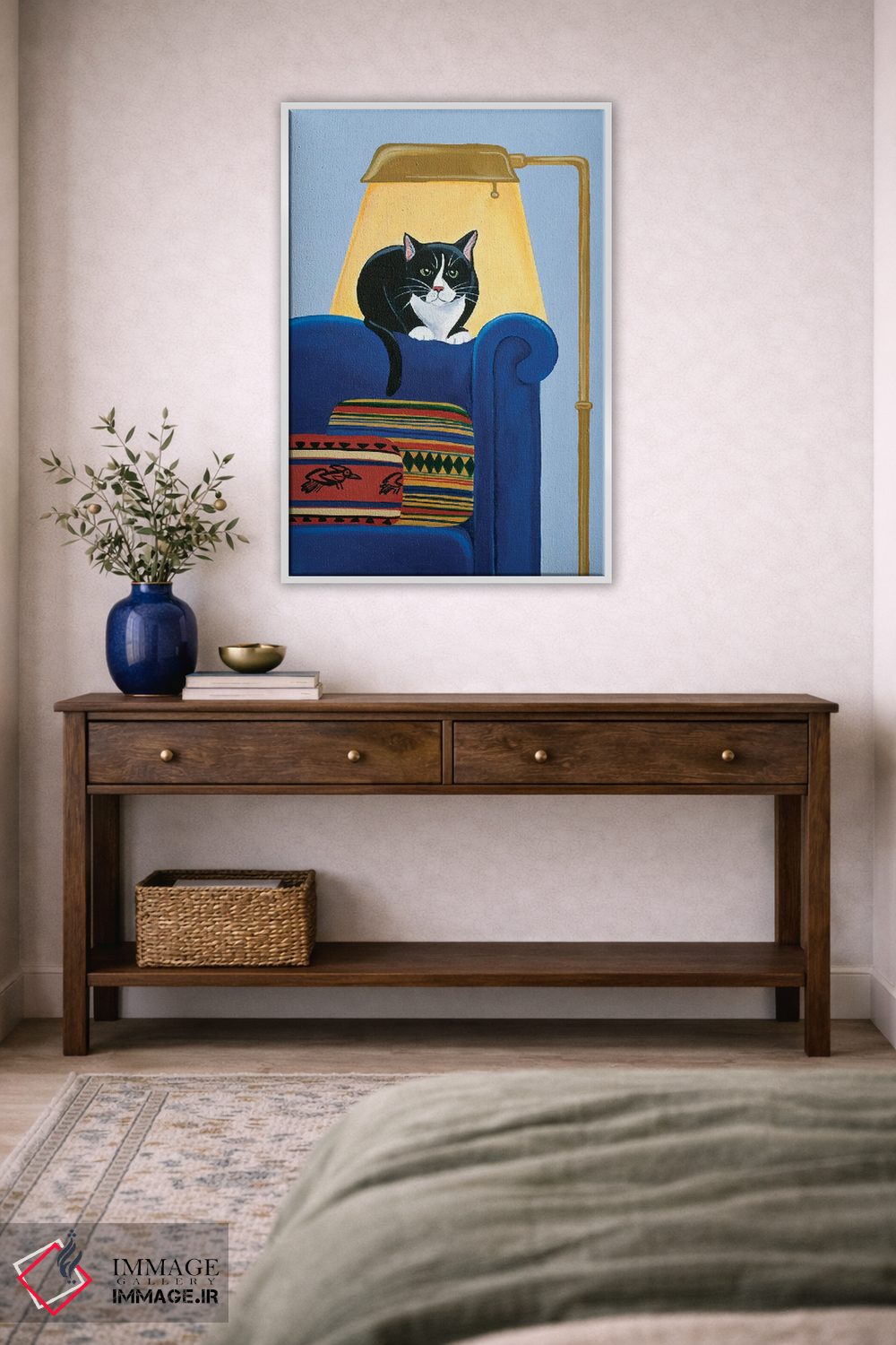 تابلو دکوراتیو کت ماندو در حال گرم شدن اثر یان پانیکو - D4W