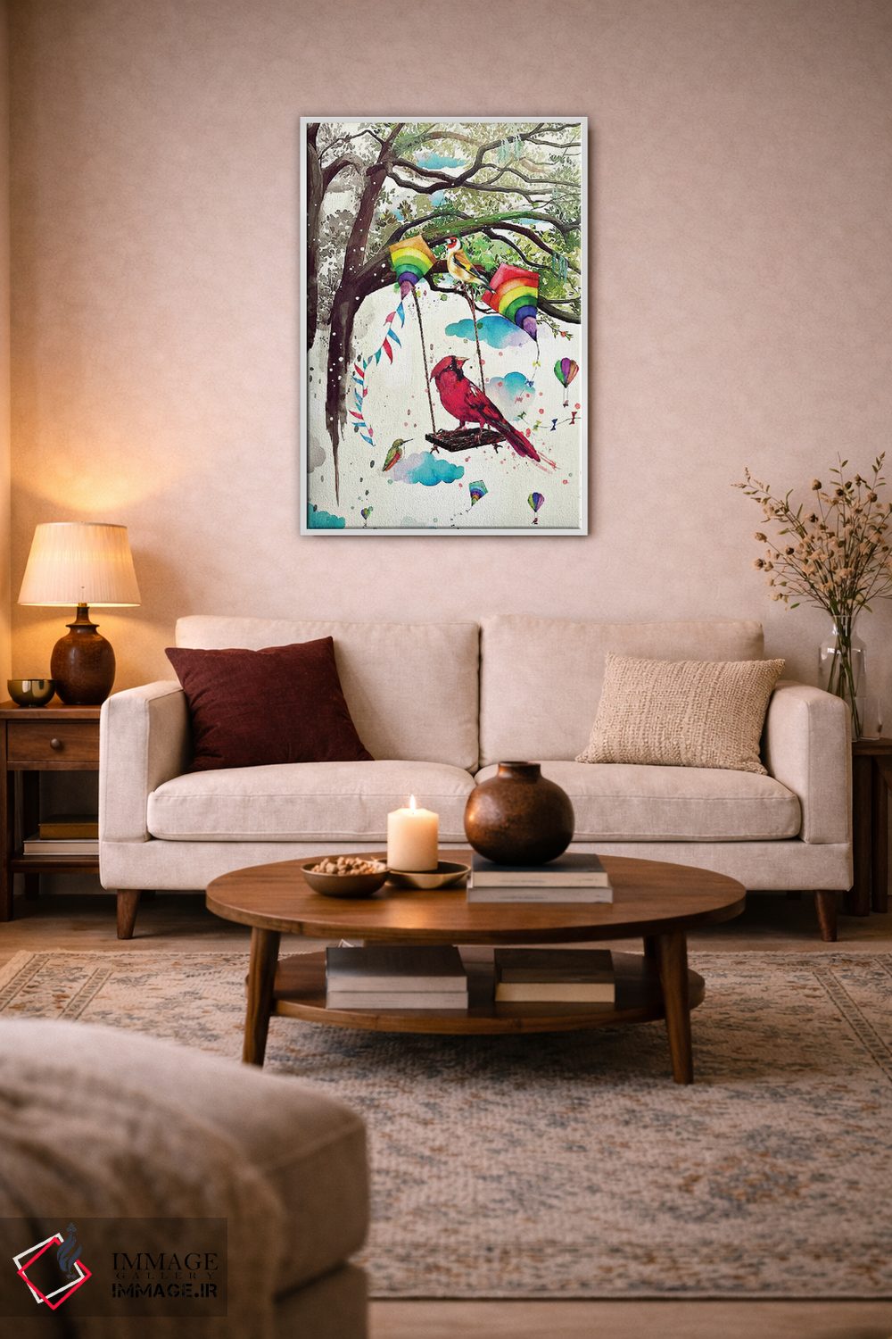 تابلو دکوراتیو دوران کودکی پرندگان اثر جان سانتوس - D3W