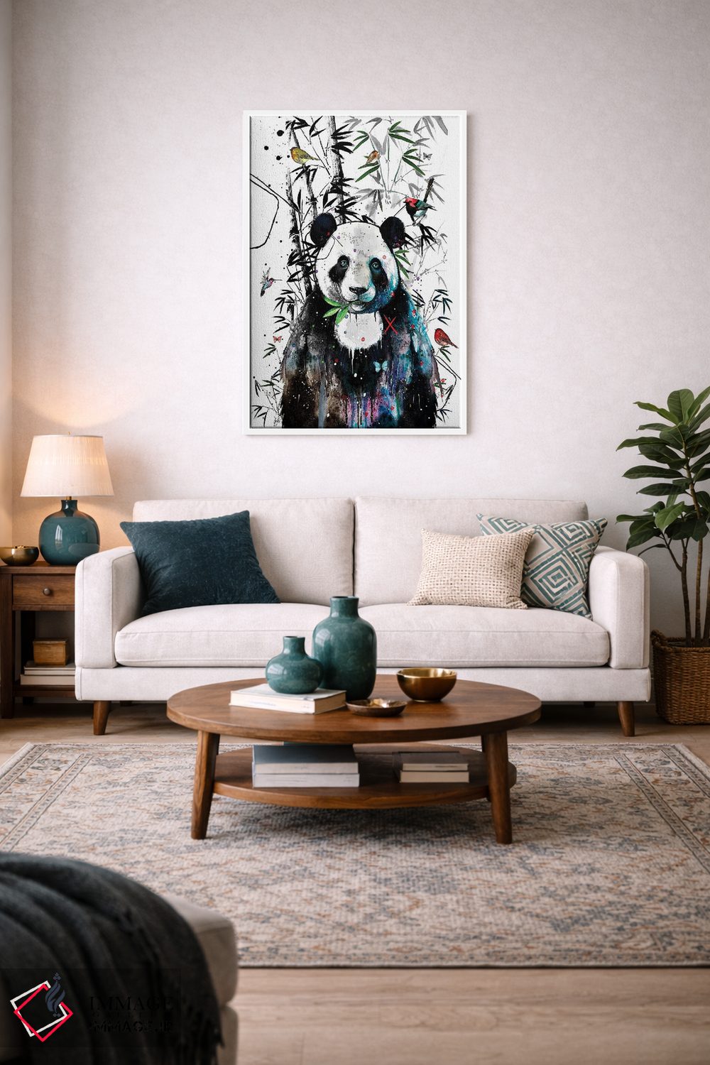 تابلو دکوراتیو پاندای غول پیکر اثر جان سانتوس - D3W