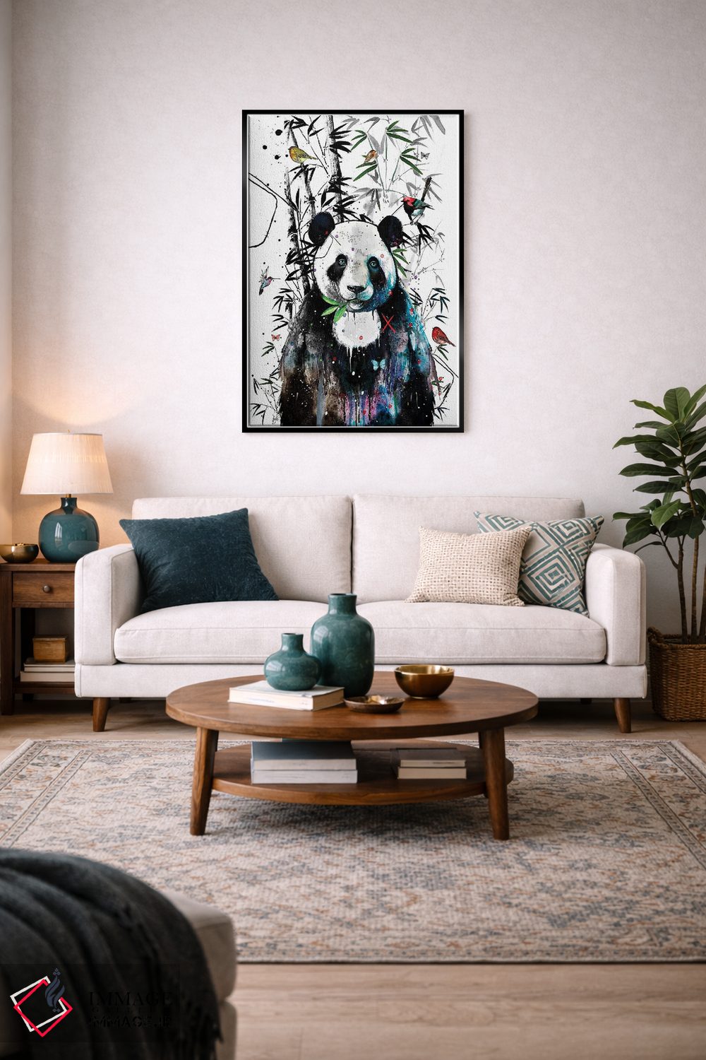 تابلو دکوراتیو پاندای غول پیکر اثر جان سانتوس - D4B