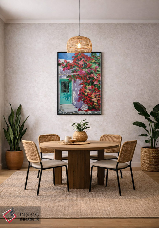 تابلو دکوراتیو گل کاغذی روی دیوار اثر ژان پل کورشیا - D2B