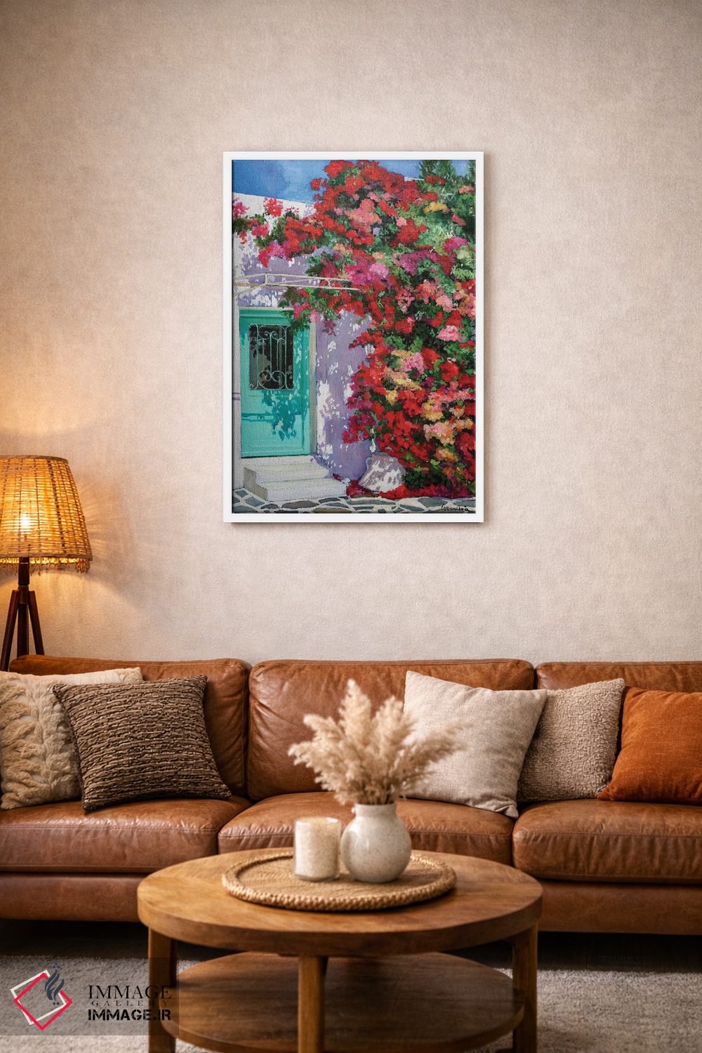 تابلو دکوراتیو گل کاغذی روی دیوار اثر ژان پل کورشیا - D1W