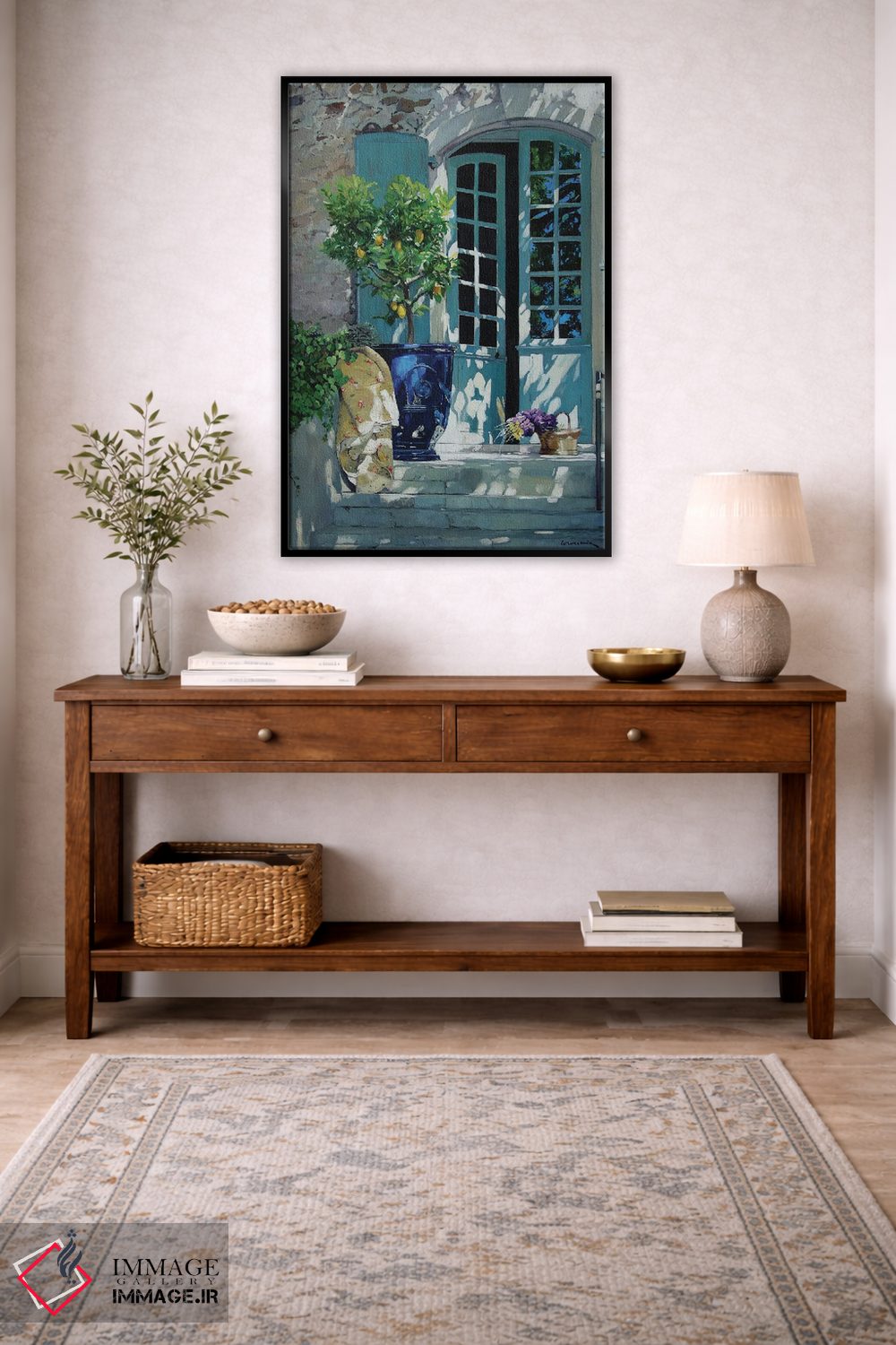 تابلو دکوراتیو پنجره نیمه باز اثر ژان پل کورشیا - D4B