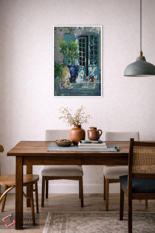 تابلو دکوراتیو پنجره نیمه باز اثر ژان پل کورشیا - D5W