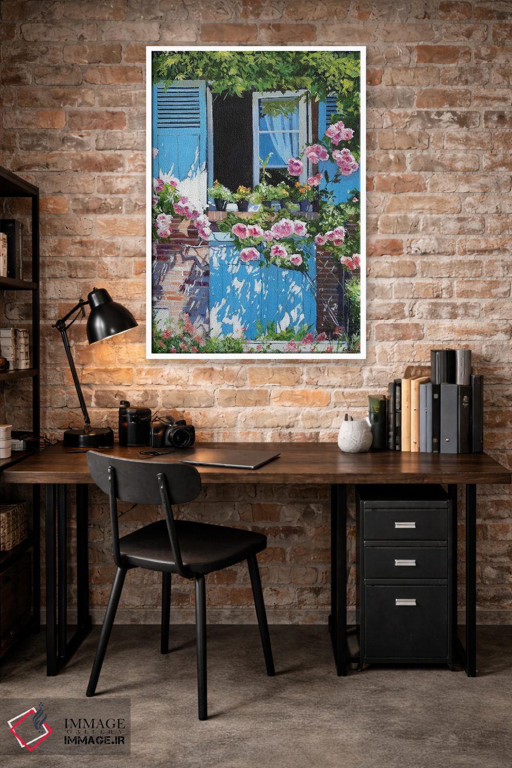 تابلو دکوراتیو نمای گل رز اثر ژان پل کورشیا - D2W