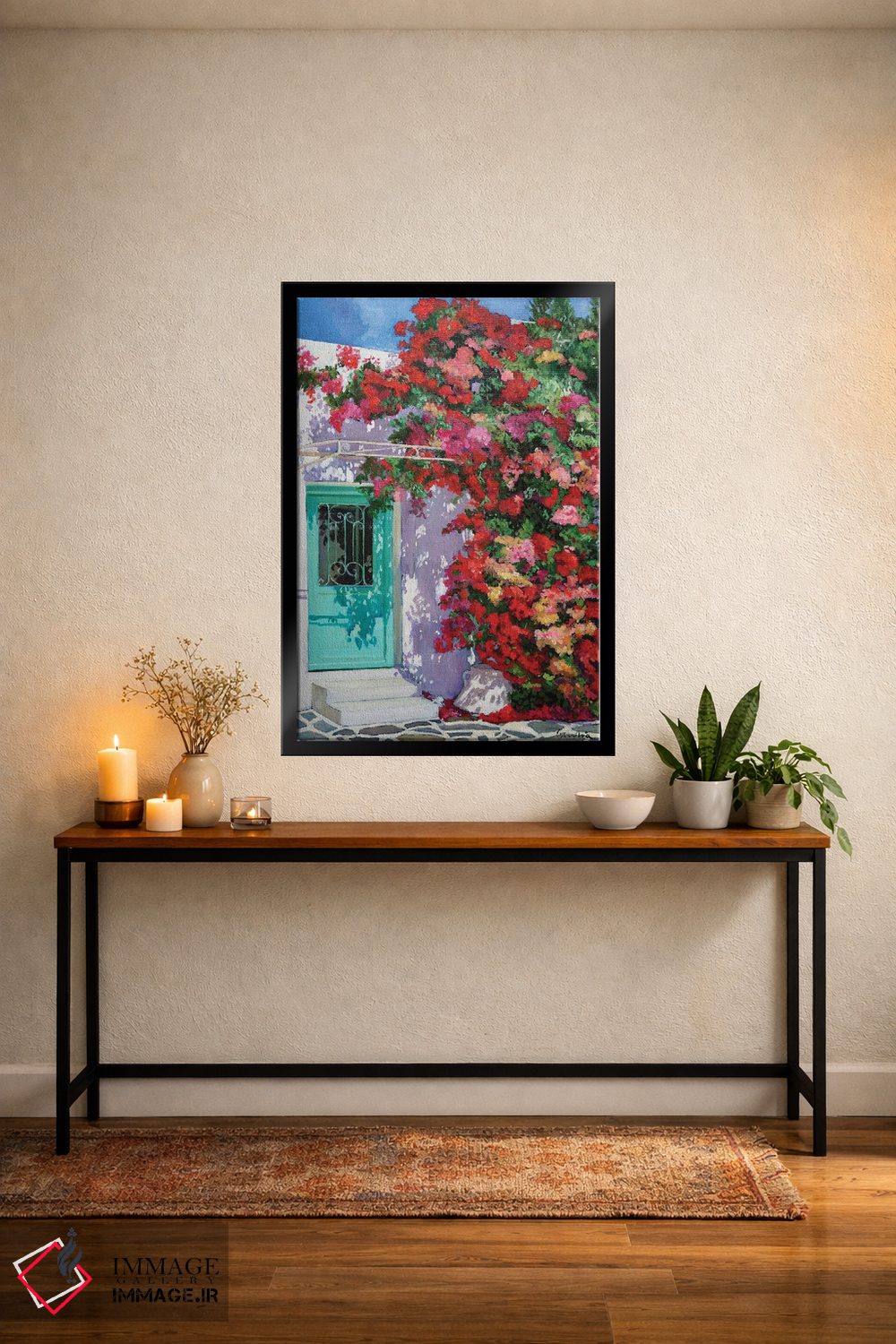 تابلو دکوراتیو گل کاغذی روی دیوار اثر ژان پل کورشیا - D4B