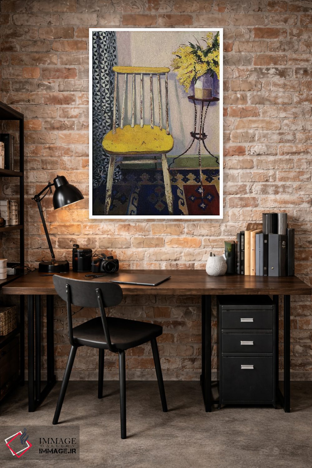 تابلو دکوراتیو صندلی میموزا اثر ژان پل کورشیا - D4W