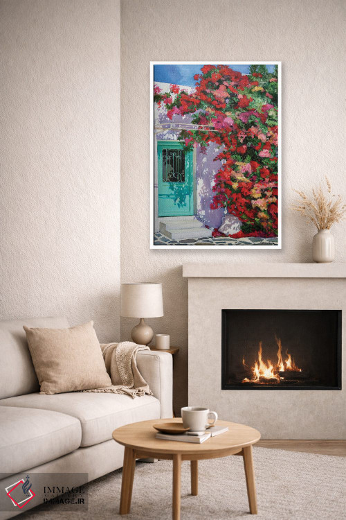 تابلو دکوراتیو گل کاغذی روی دیوار اثر ژان پل کورشیا - D6W