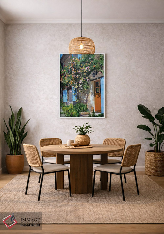 تابلو دکوراتیو نمای گل دار اثر ژان پل کورشیا - D1W