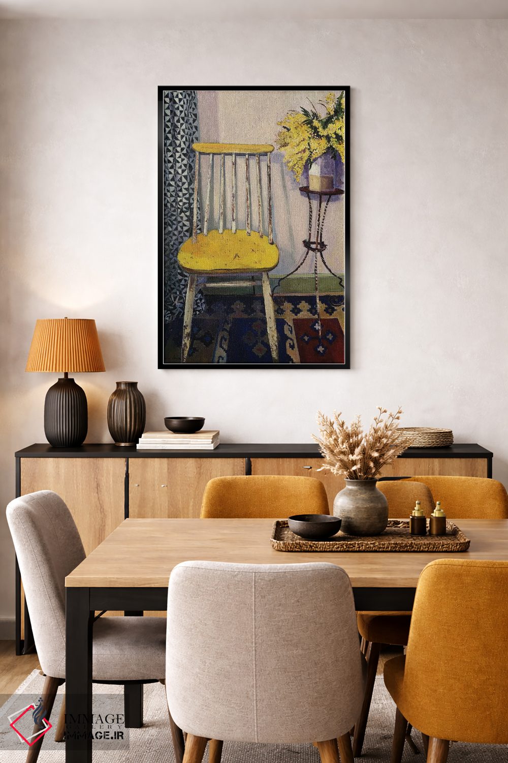 تابلو دکوراتیو صندلی میموزا اثر ژان پل کورشیا - D6B