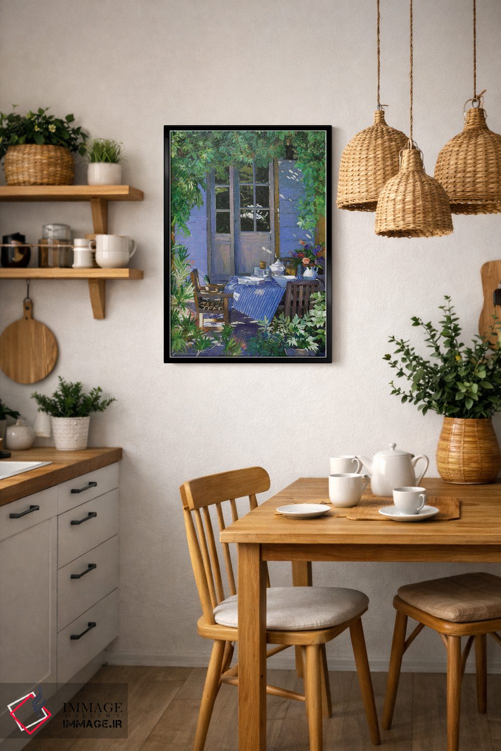 تابلو دکوراتیو سفره در سایه اثر ژان پل کورشیا - D6B