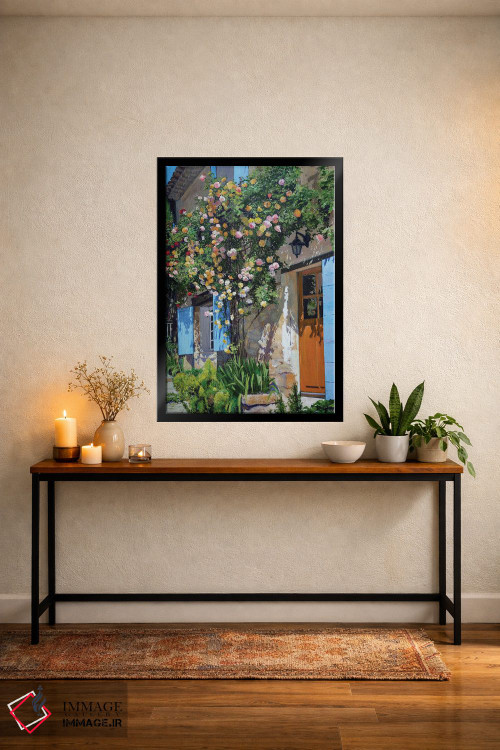 تابلو دکوراتیو نمای گل دار اثر ژان پل کورشیا - D5B