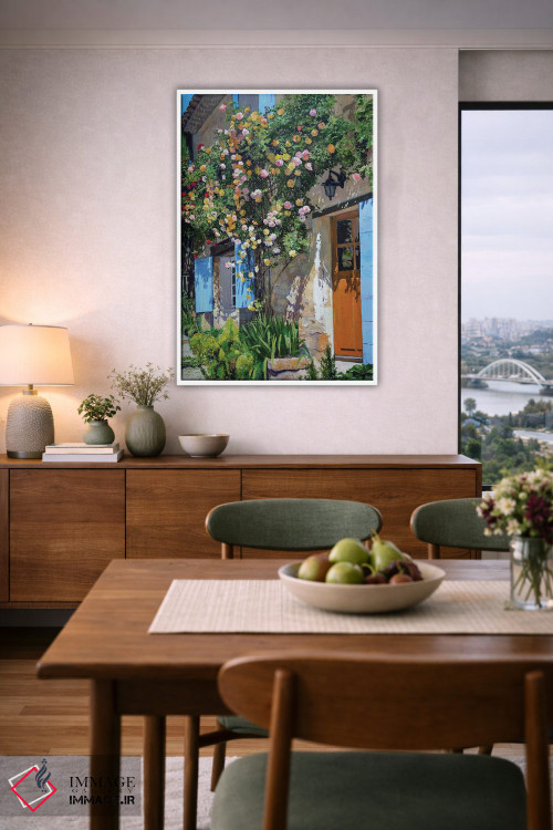 تابلو دکوراتیو نمای گل دار اثر ژان پل کورشیا - D6W