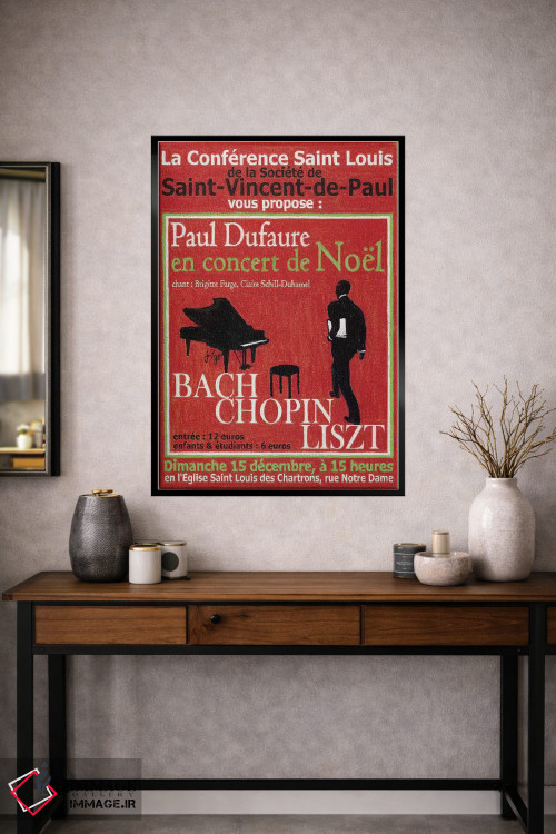 تابلو دکوراتیو پوستر قدیمی کنسرت نوئل پل دوفور اثر ژان-پی یر گو - D1B