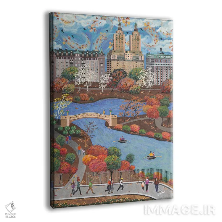تابلو دکوراتیو پاییز در سنترال پارک اثر جولی پیس هوف - نمای پرسپکتیو محصول