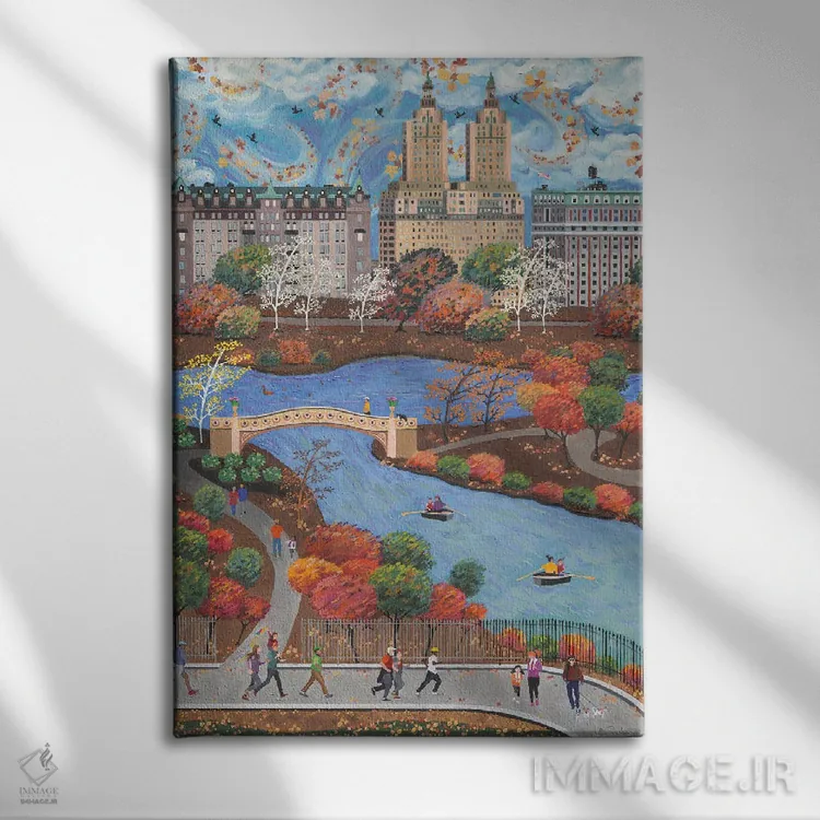 تابلو دکوراتیو پاییز در سنترال پارک اثر جولی پیس هوف - نمای روبهرو روی دیوار