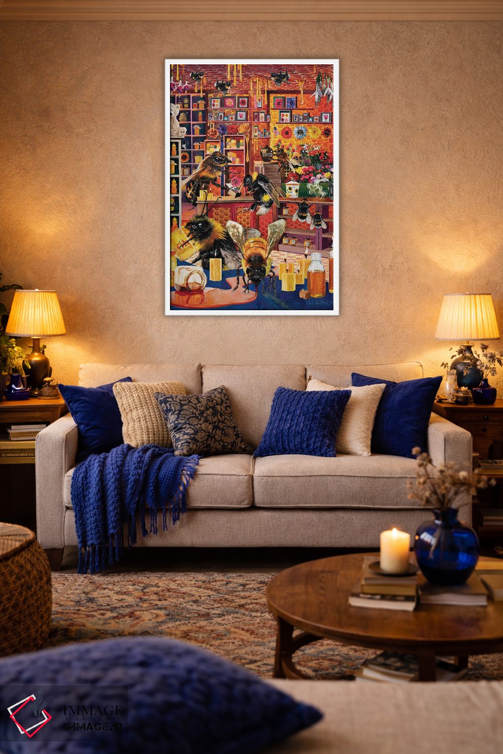 تابلو دکوراتیو تجارت زنبوری اثر جولی پیس هوف - D2W