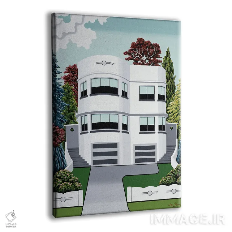 تابلو دکوراتیو زیبایی سبک آرت دکو اثر لیزا جپسون - نمای پرسپکتیو محصول