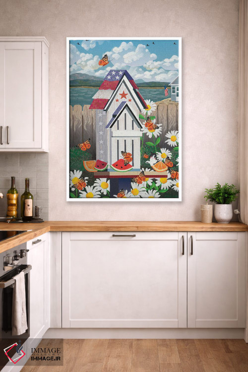 تابلو دکوراتیو خانه پروانه ای میهن پرستانه اثر جولی پیس هوف - D3W