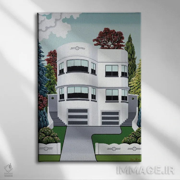 تابلو دکوراتیو زیبایی سبک آرت دکو اثر لیزا جپسون - نمای روبهرو روی دیوار