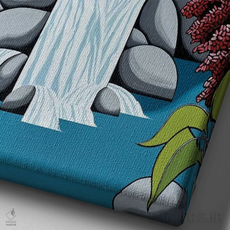 تابلو دکوراتیو پناهگاه پوککو اثر لیزا جپسون - نمای نزدیک بافت بوم