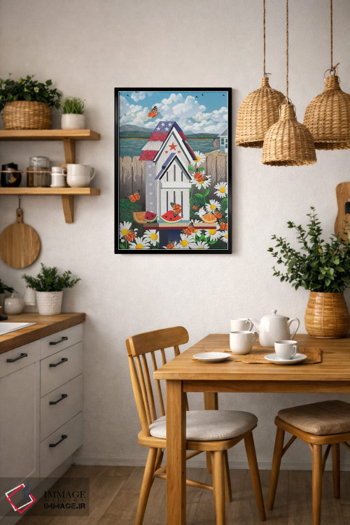 تابلو دکوراتیو خانه پروانه ای میهن پرستانه اثر جولی پیس هوف - D6B