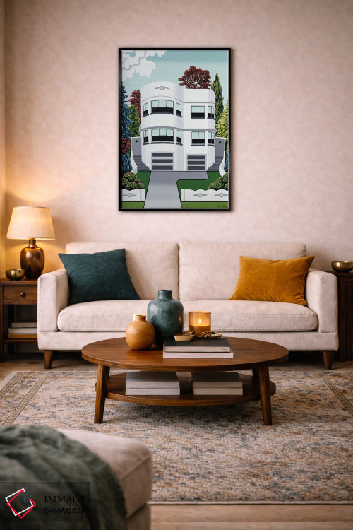 تابلو دکوراتیو زیبایی سبک آرت دکو اثر لیزا جپسون - D5B