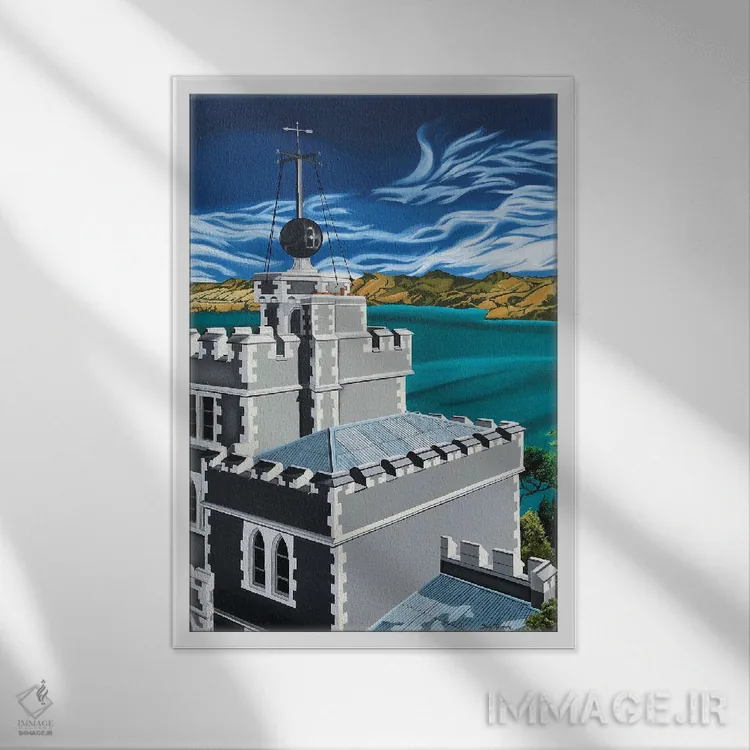 تابلو دکوراتیو ایستگاه تایم بال اثر لیزا جپسون - نمای قابدار سفید