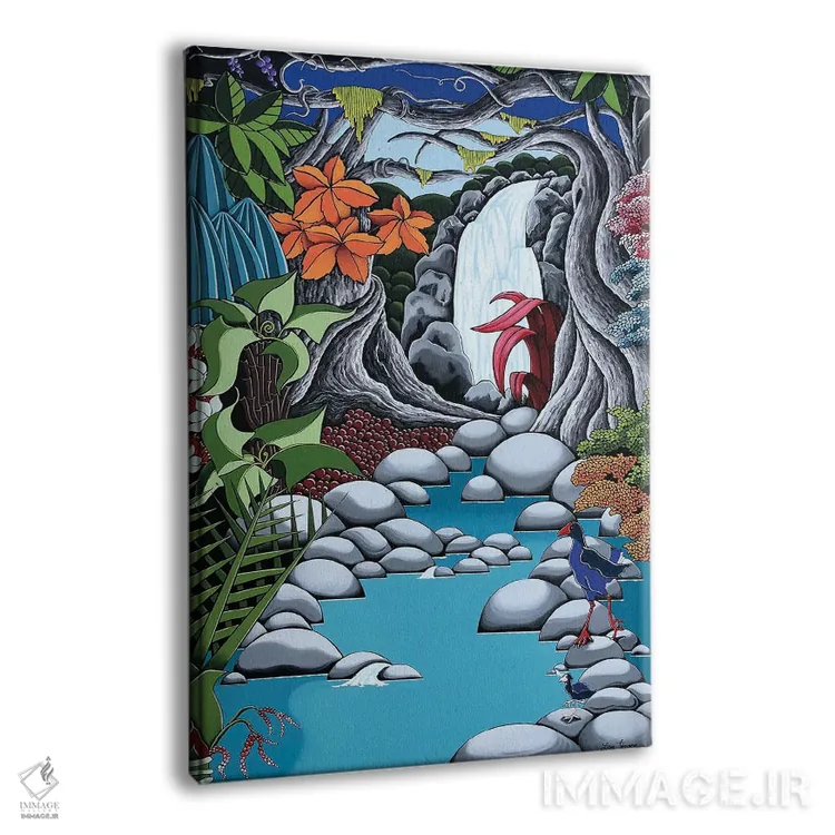 تابلو دکوراتیو آبشار اثر لیزا جپسون - نمای پرسپکتیو محصول