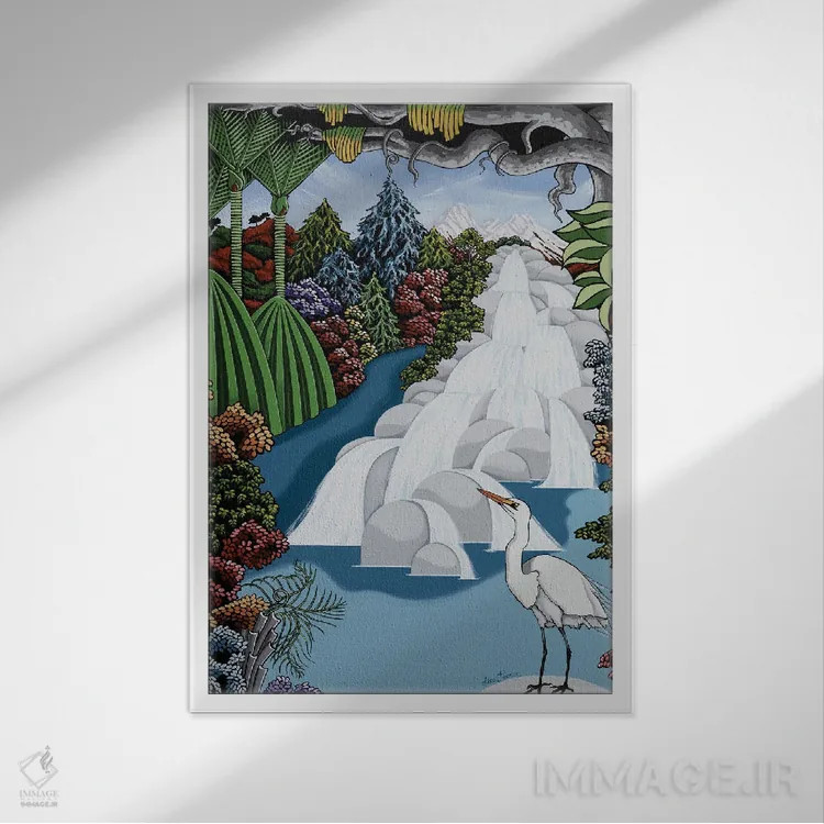 تابلو دکوراتیو شگفتی طبیعت اثر لیزا جپسون - نمای قابدار سفید