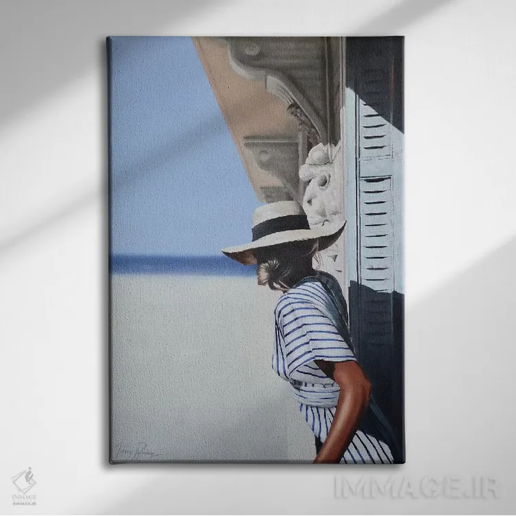 تابلو دکوراتیو اتاق با منظره اثر جانی پاپکس - نمای روبهرو روی دیوار