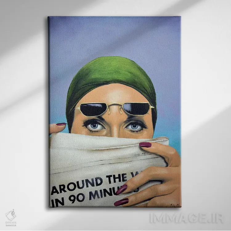 تابلو دکوراتیو تماشاگر بی ملاحظه اثر جانی پاپکس - نمای روبهرو روی دیوار