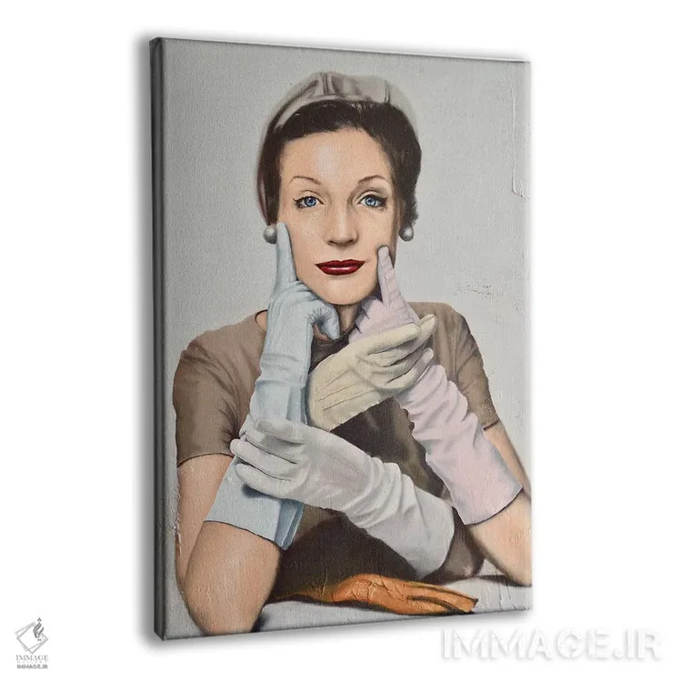 تابلو دکوراتیو دستکش ها اثر جانی پاپکس - نمای پرسپکتیو محصول