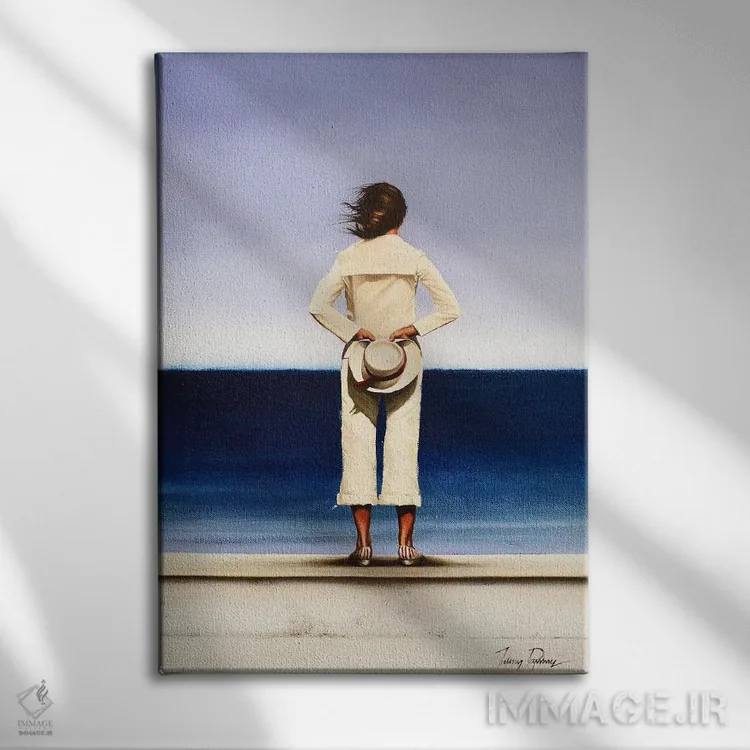 تابلو دکوراتیو سواحل دوردست اثر جانی پاپکس - نمای روبهرو روی دیوار