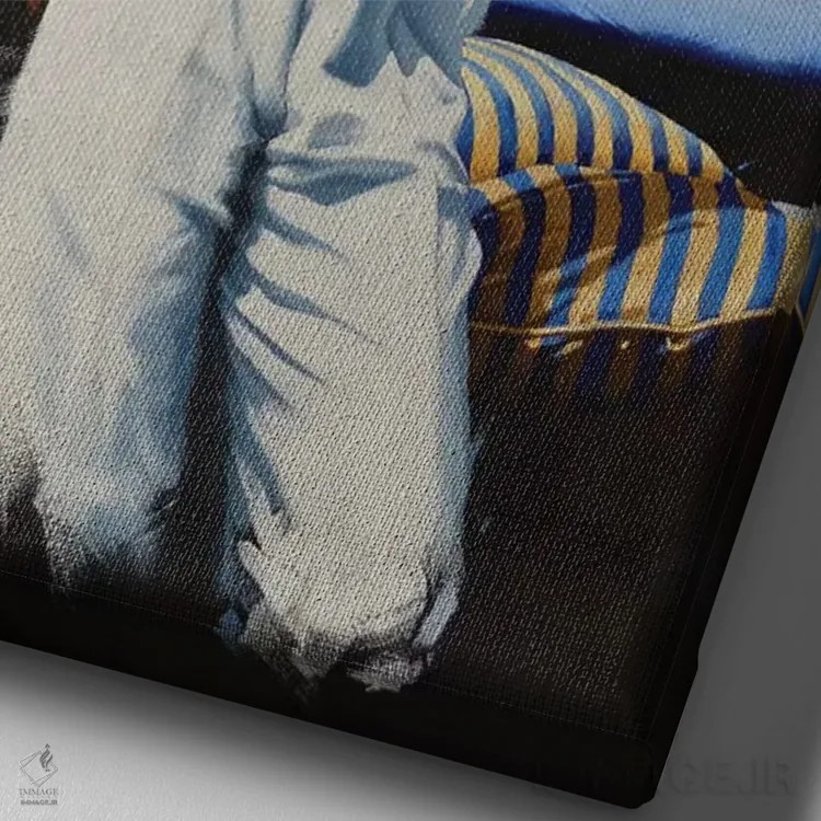تابلو دکوراتیو کوت دازور اثر جانی پاپکس - نمای نزدیک بافت بوم