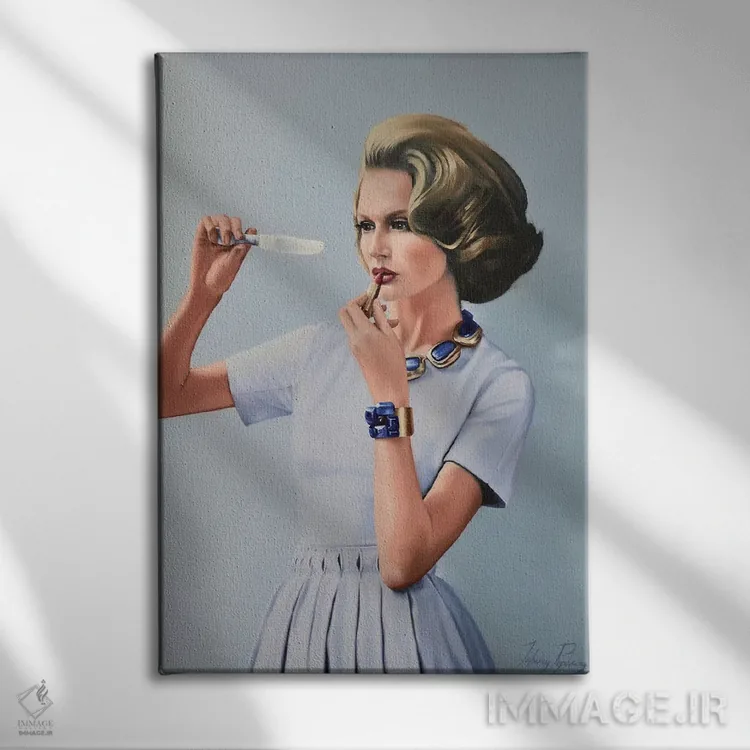 تابلو دکوراتیو بداهه نوازی اثر جانی پاپکس - نمای روبهرو روی دیوار