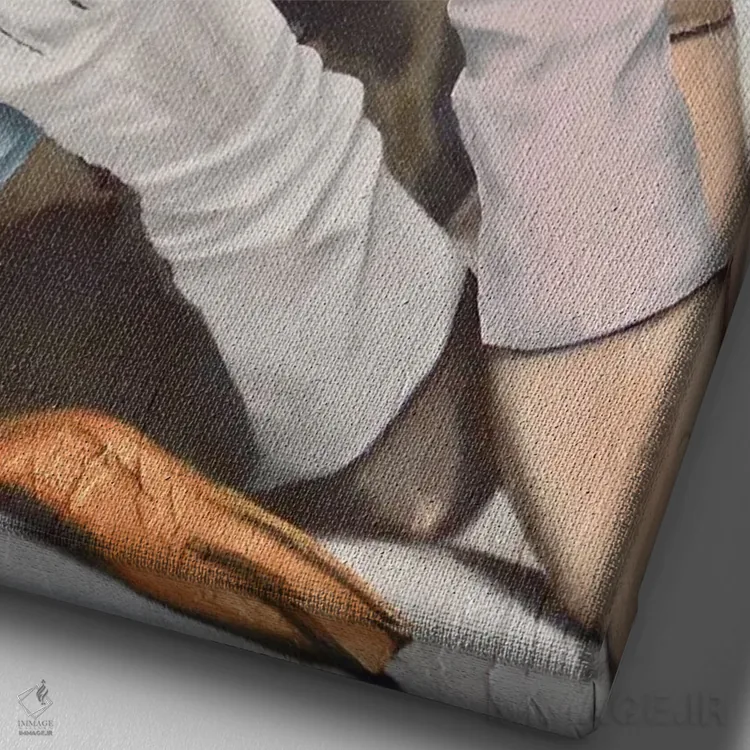 تابلو دکوراتیو دستکش ها اثر جانی پاپکس - نمای نزدیک بافت بوم