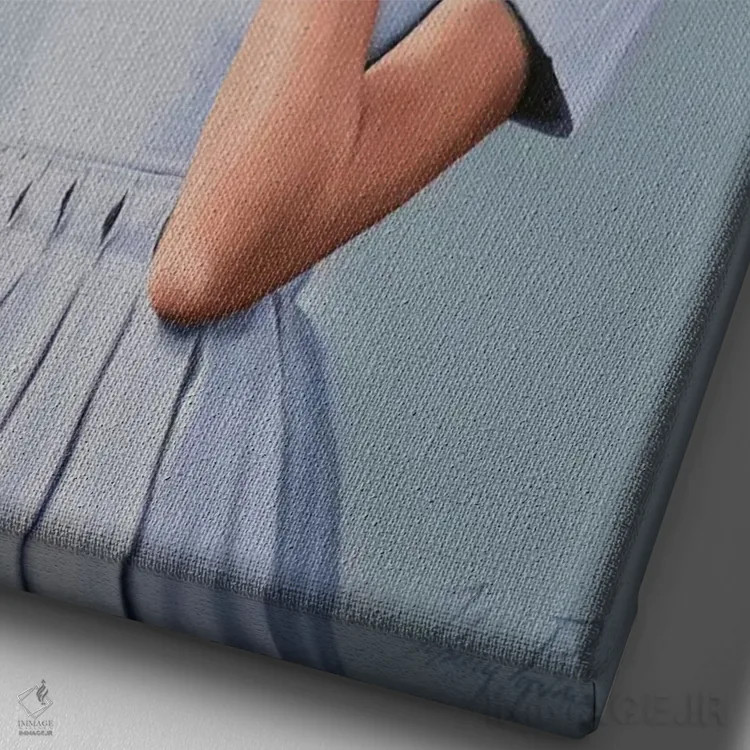 تابلو دکوراتیو بداهه نوازی اثر جانی پاپکس - نمای نزدیک بافت بوم