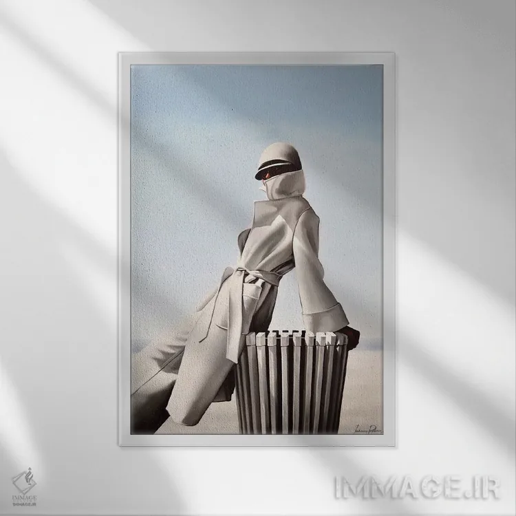 تابلو دکوراتیو هوای نامساعد اثر جانی پاپکس - نمای قابدار سفید