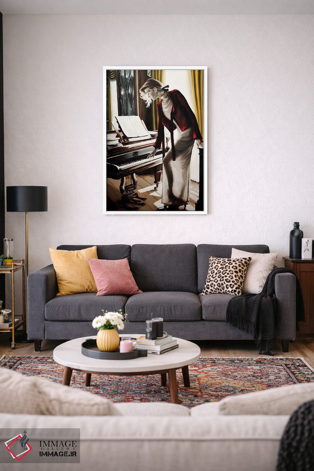 تابلو دکوراتیو پیانیست اثر جانی پاپکس - D3W