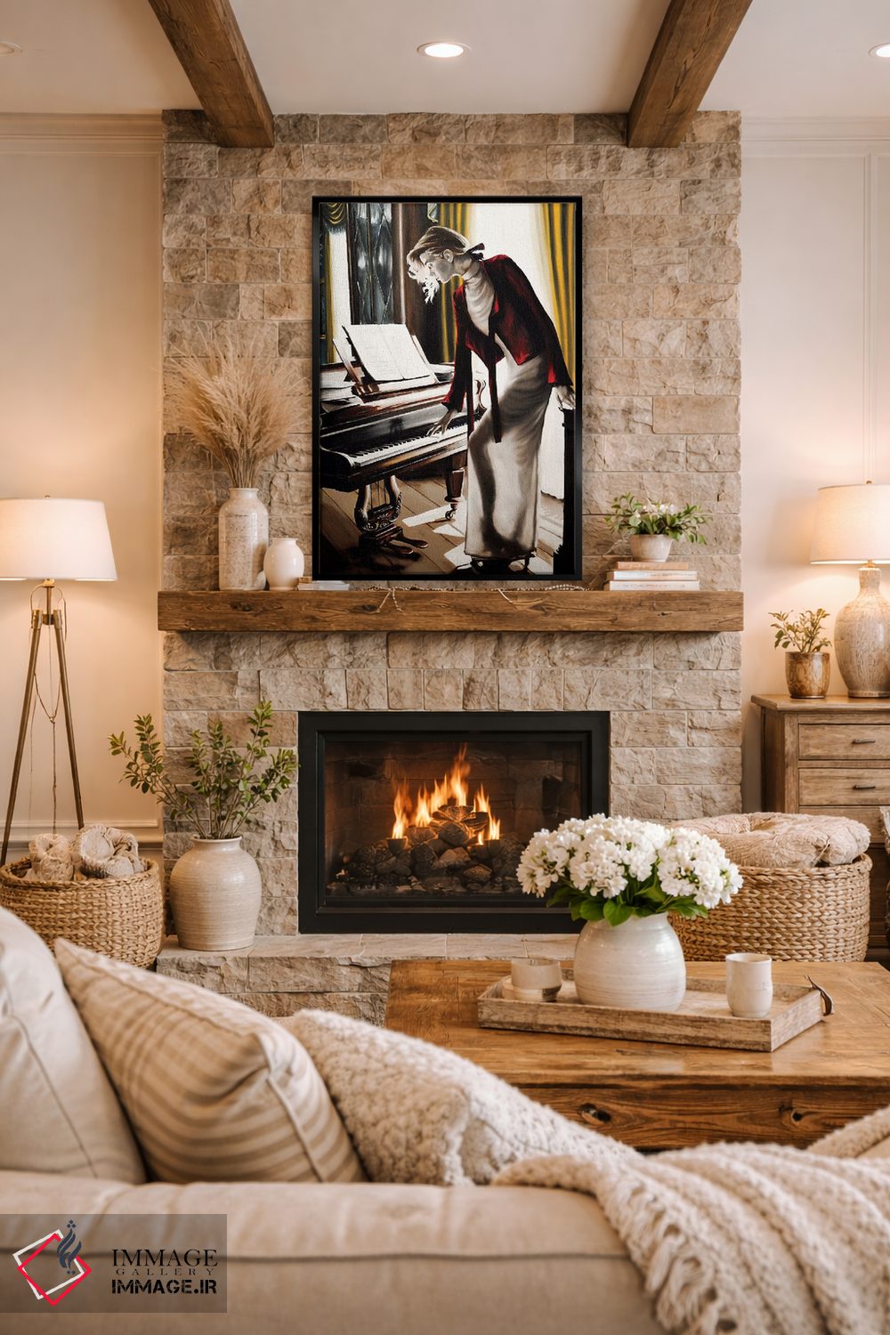 تابلو دکوراتیو پیانیست اثر جانی پاپکس - D2B