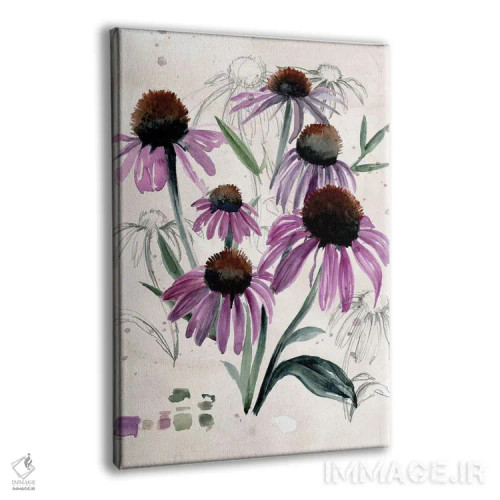 تابلو دکوراتیو گل های وحشی بنفش دو اثر جنیفر پکستون پارکر - نمای پرسپکتیو محصول