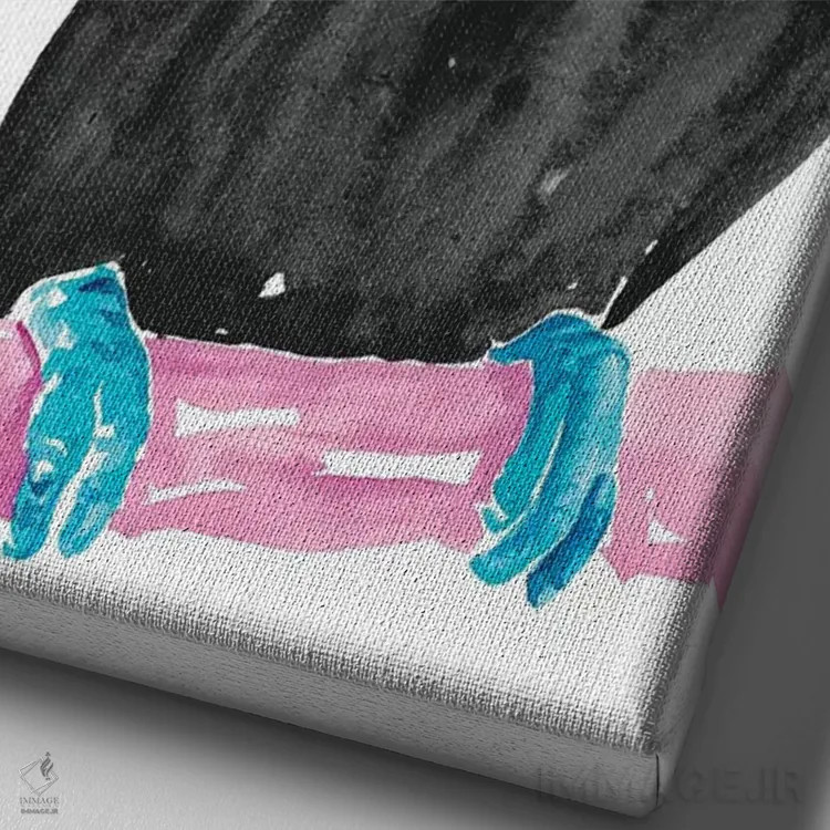 تابلو دکوراتیو توکان رنگی شماره دو اثر جنیفر پکستون پارکر - نمای نزدیک بافت بوم