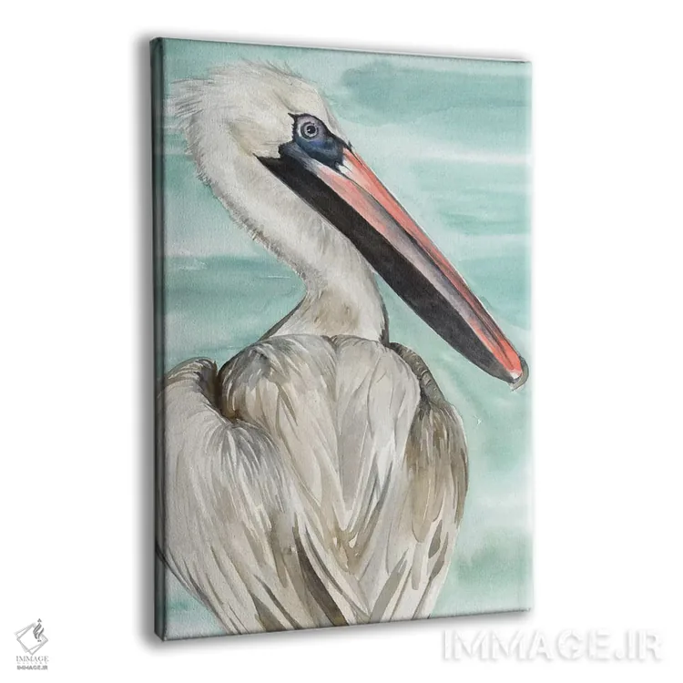 تابلو دکوراتیو پلیکان فیروزه ای یک اثر جنیفر پکستون پارکر - نمای پرسپکتیو محصول