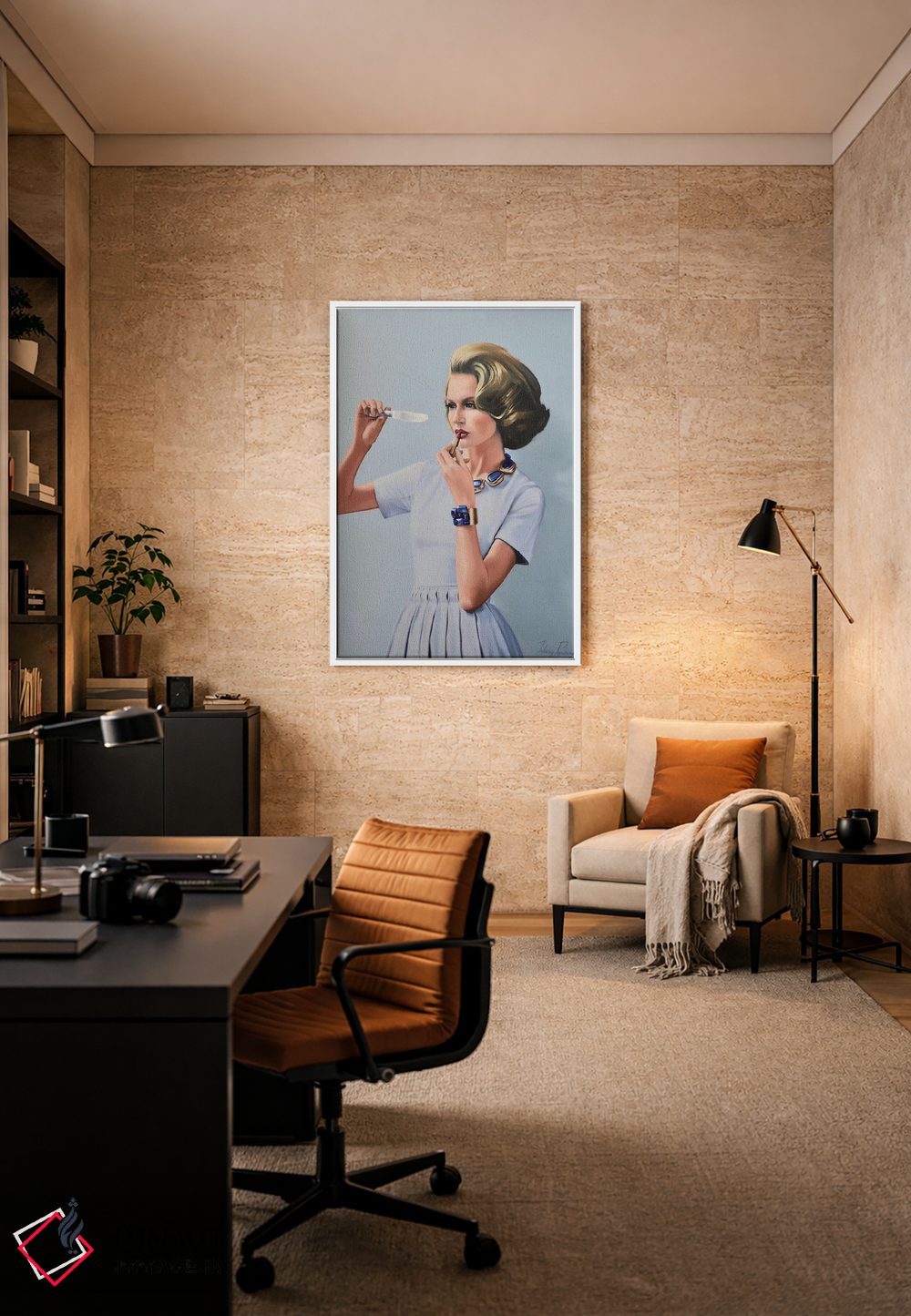 تابلو دکوراتیو بداهه نوازی اثر جانی پاپکس - D6W