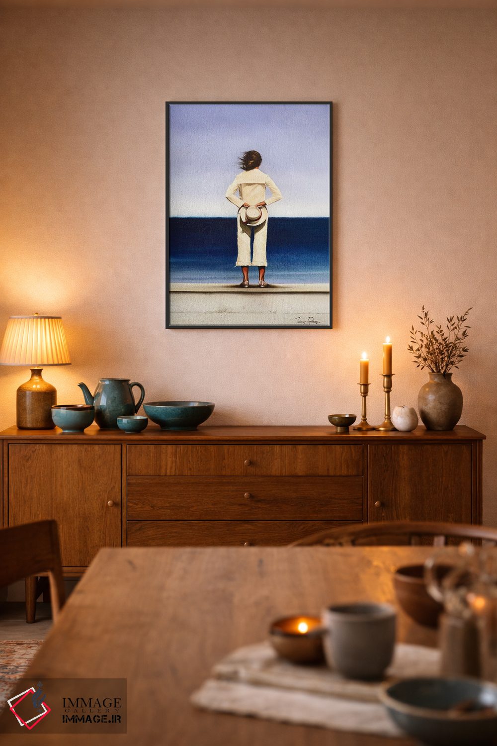 تابلو دکوراتیو سواحل دوردست اثر جانی پاپکس - D6B