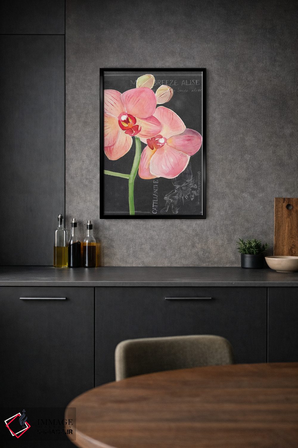 تابلو دکوراتیو گل گچی شماره یک اثر جنیفر پکستون پارکر - D2B