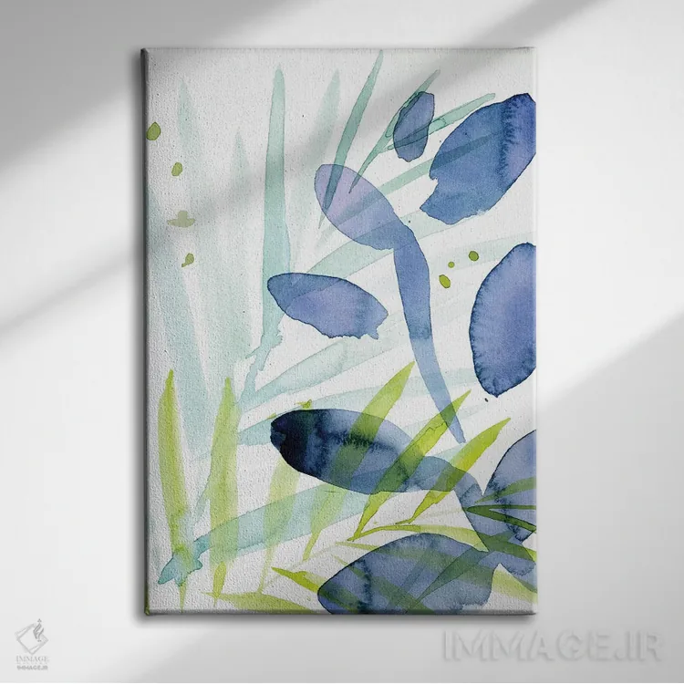 تابلو انتزاعی نخل های ملکه یک اثر جنیفر پکستون پارکر - نمای روبهرو روی دیوار