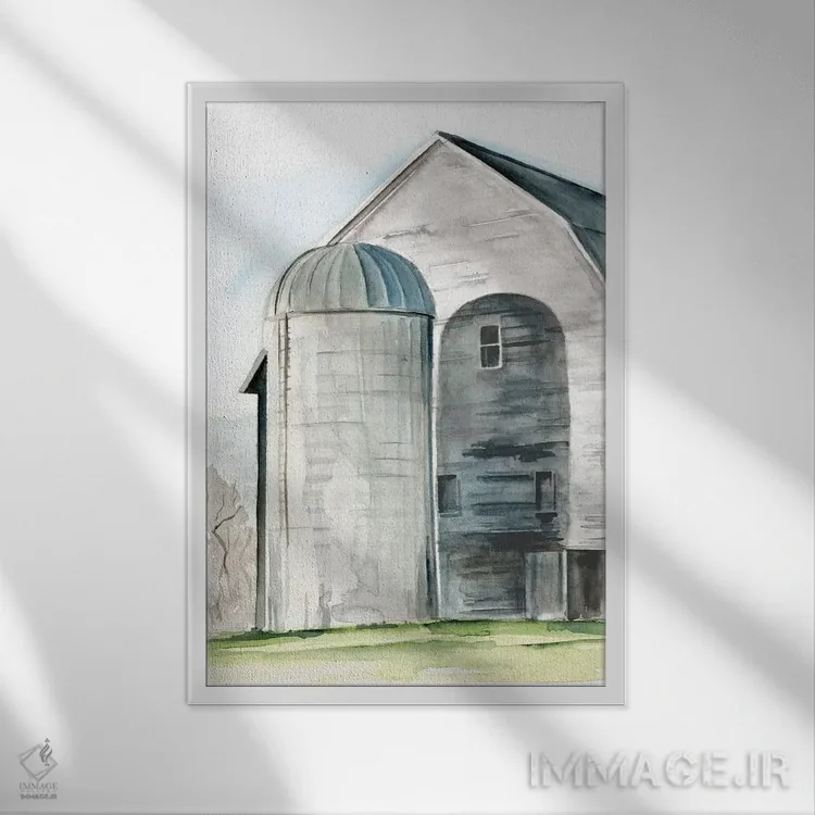 تابلو دکوراتیو انبار کهنه شماره یک اثر جنیفر پکستون پارکر - نمای قابدار سفید