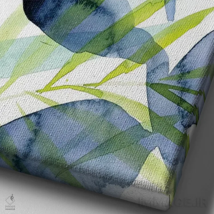 تابلو انتزاعی نخل های ملکه یک اثر جنیفر پکستون پارکر - نمای نزدیک بافت بوم